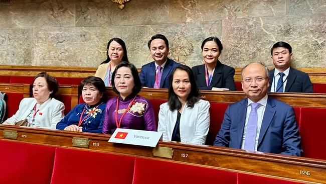 Vice Chairwoman of the National Assembly (NA) Nguyen Thi Thanh leads a Vietnamese delegation to attend the 50th session of the Francophone Parliamentary Assembly (APF-50) convened in Paris from July 9-13. (Photo: VNA)