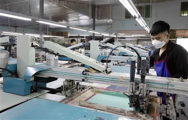 Production activities at An Phu Printing and Garment Co Ltd in Hung Yen province (Photo: VNA)