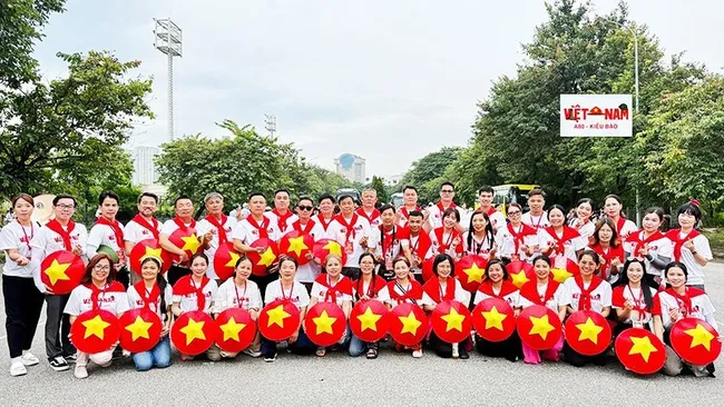 The bloc of overseas Vietnamese at the A80 celebration.