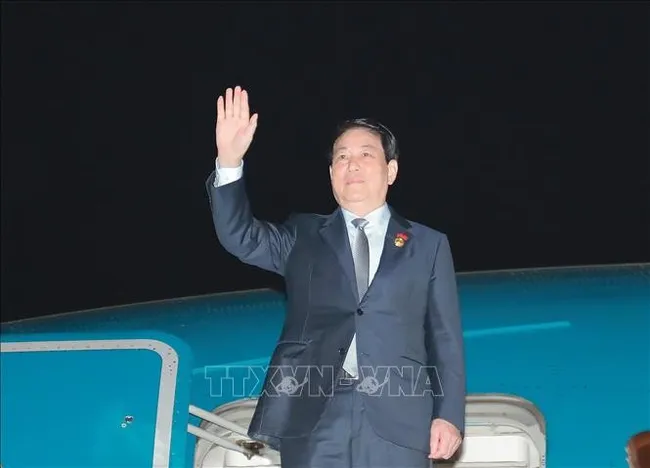 State President Luong Cuong leaves Beijing, ending his working trip to China. (Photo: VNA)