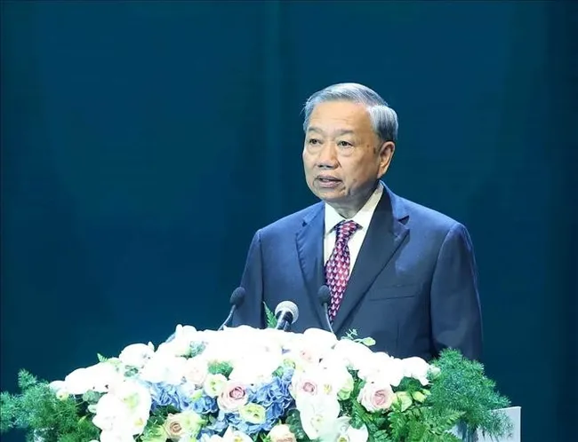 Party General Secretary To Lam speaks at the ceremony (Photo: VNA)