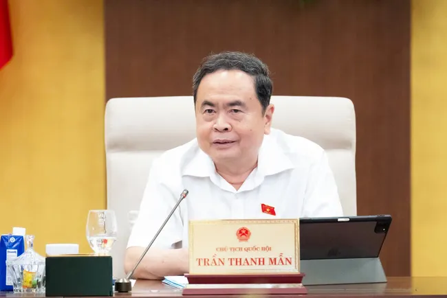 NA Chairman Tran Thanh Man speaks at the 50th session of the NA's Standing Committee on October 13, 2025. (Photo: VNA)