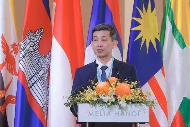 Nguyen Danh Hoang Viet, Director of the Sports Authority of Vietnam, addresses the opening of the 16th ASEAN Senior Officials Meeting on Sports (SOMS-16). (Photo: VNA)