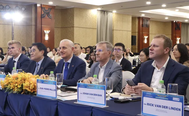 Participants in the Vietnam – EU Economic and Trade Cooperation Forum 2025 in HCM City on October 17 (Photo: VNA)