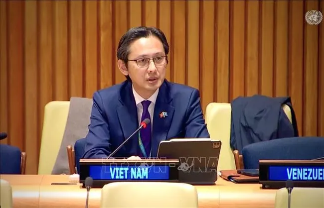 Ambassador Do Hung Viet, Permanent Representative of Vietnam to the UN, speaks at the plenary debate themed 