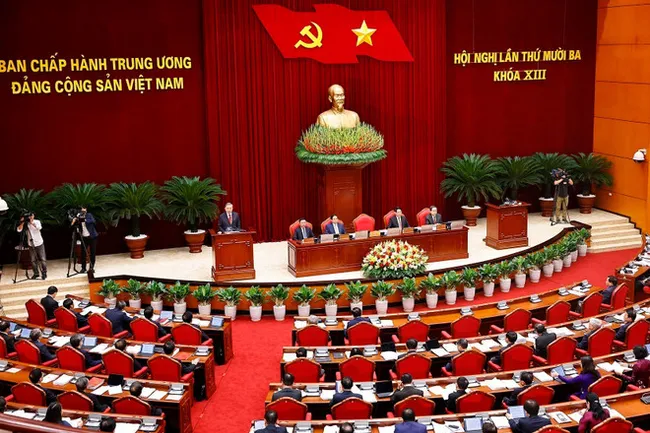 At the 13th Party Central Committee's 13th meeting. (Photo: VNA)