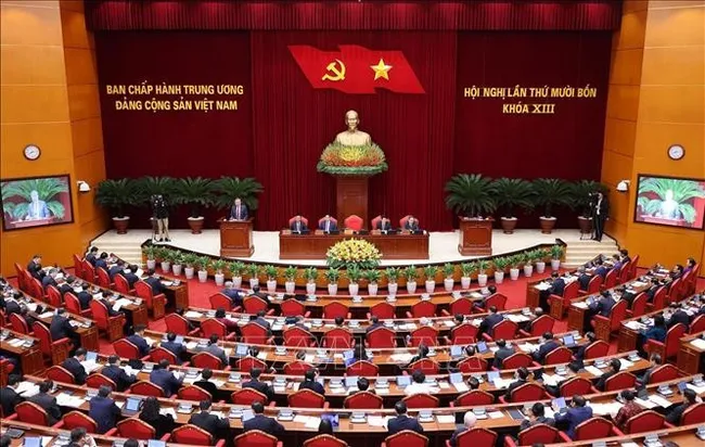The 14th plenum of the 13th Party Central Committee convenes in Hanoi on November 5 morning. (Photo: VNA)