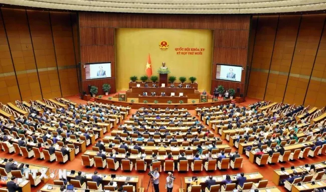 A view of the 10th session of the 15th National Assembly (Photo: VNA)
