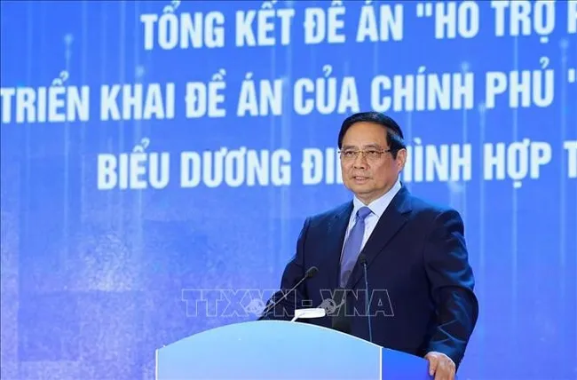 PM Pham Minh Chinh speaks at the conference (Photo: VNA)