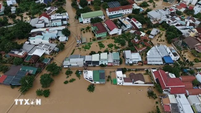 Flooding in Khanh Hoa province in November (Photo: VNA)