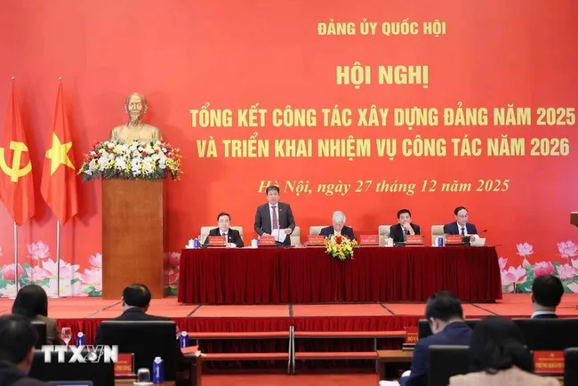 The conference reviewing Party-building work in 2025 and outlining tasks for 2026. (Photo: VNA)