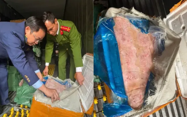 Phát hiện 10 tấn xúc xích, nầm lợn không rõ nguồn gốc tại kho đông lạnh ở Hà Nội