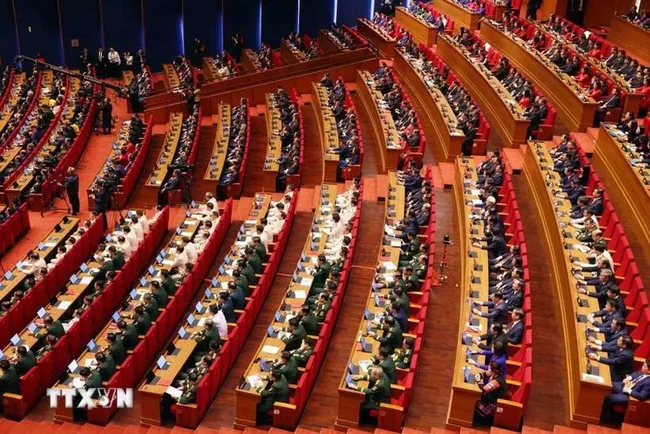 An overview of the opening session of the 14th National Party Congress. (Photo: VNA)