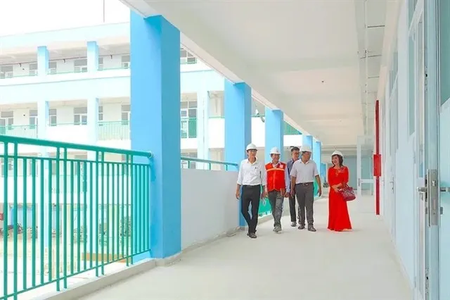 Tran Dai Nghia Primary School project in Ho Chi Minh City’s Binh Hung Hoa Ward has reached 90% completion and is expected to be put into operation in early 2026. (Photo: www.sggp.org.vn)