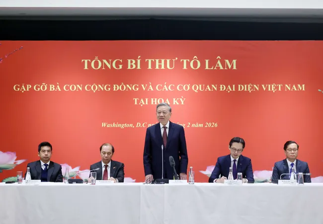 Party General Secretary To Lam addresses the meeting. (Photo: VNA)
