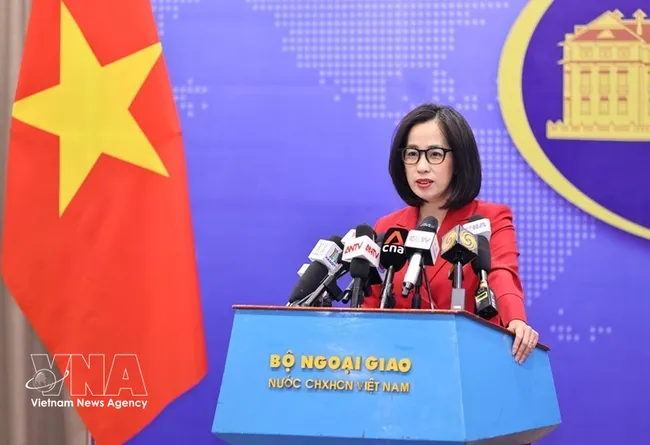 Spokesperson of the Vietnamese Ministry of Foreign Affairs Pham Thu Hang (Photo: VNA)