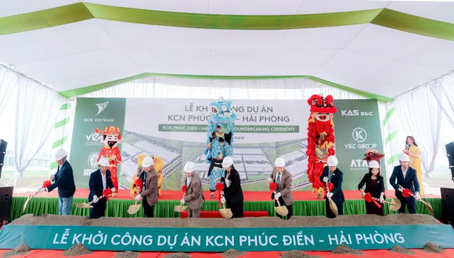 The groundbreaking ceremony of the KCN Phuc Dien – Hai Phong project marks KCN Vietnam Group’s fourth development in Northern Vietnam, further expanding its project portfolio and reaffirming its commitment to supporting local industrial growth.