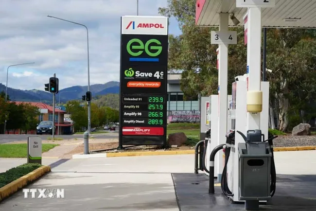A petrol station in Canberra, Australia. (Photo: Xinhua/VNA)