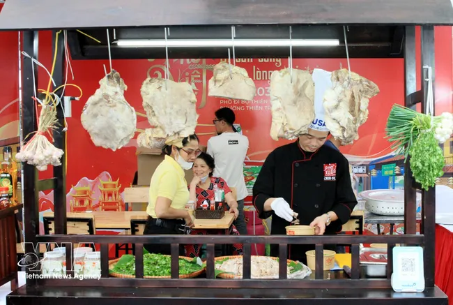 The Pho Xua booth (Nam Dinh ward – Ninh Binh) at the Pho Festival 2026. (Photo: VNA)