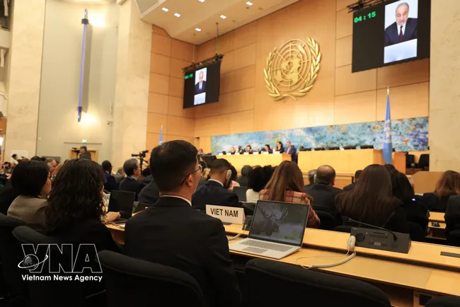 A session of the United Nations Human Rights Council (Photo: VNA)