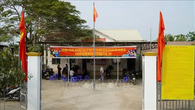 The Gò Da Hamlet Cultural House in Tân Hồng Commune serves as polling station No. 8 with nearly 800 voters. — VNA/VNS Photo