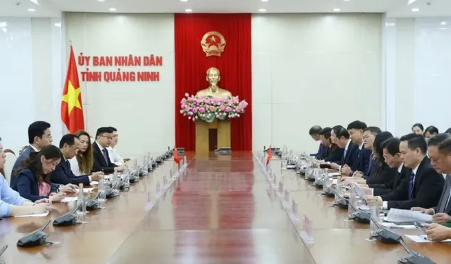 An overview of the working session (Photo: baoquangninh.vn)