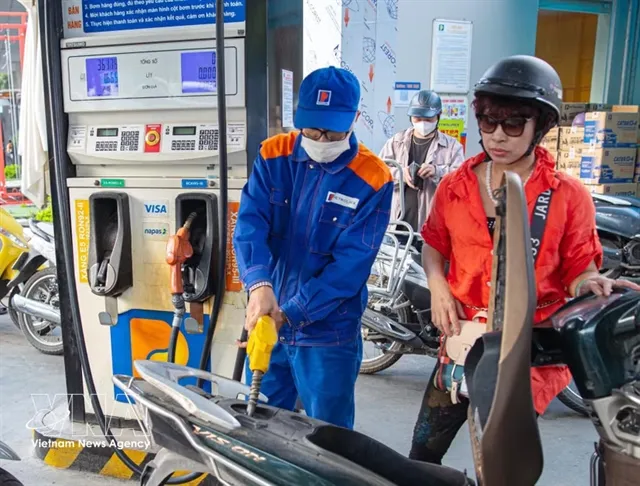 At a filling station of Petrolimex. — Photo VNA/VNS