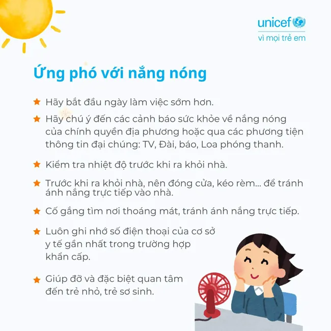 Bảo vệ sức khoẻ trẻ em những ng&agrave;y nắng n&oacute;ng cực đoan- Ảnh 1.