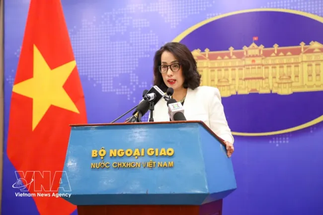 Spokesperson of the Ministry of Foreign Affairs Pham Thu Hang (Photo: VNA)
