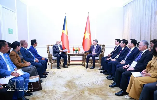Prime Minister Le Minh Hung meets with Prime Minister Xanana Gusmão of Timor-Leste on May 7, 2026 on the sidelines of the 48th ASEAN Summit in Cebu, the Philippines (Photo: VNA)