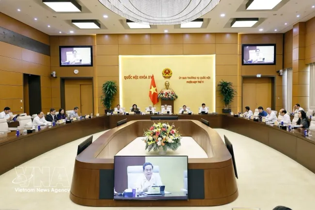 A view of the fifth session of the National Assembly Standing Committee (Photo: VNA)