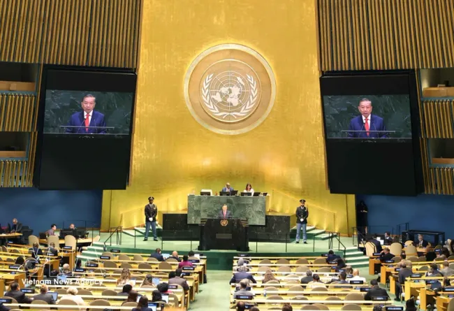 General Secretary of the Communist Party of Vietnam Central Committee and President To Lam addresses the high-level General Debate of the UN General Assembly’s 81st session in New York on September 22, 2026. (Photo: VNA)