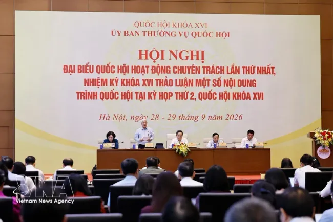 NA Standing Vice President Do Van Chien speaks at the conference. (Photo: VNA)