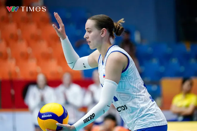 Nhan sắc cực phẩm của "Búp bê Nga" Palshina Elizaveta tại VTV Ferroli Cup 2025- Ảnh 4.
