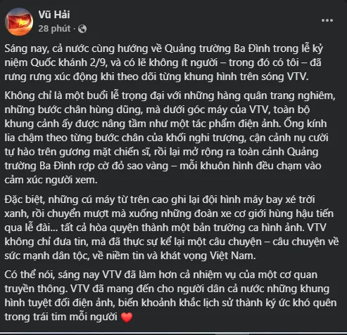 Khán giả nói về Lễ kỷ niệm, diễu binh, diễu hành 80 năm Quốc khánh 2/9: Mãn nhãn, "tuyệt đối điện ảnh" - Ảnh 9.