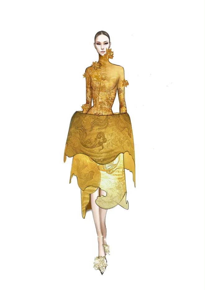 Trang phục lấy cảm hứng thủ công mỹ nghệ Việt lên sàn diễn Shanghai Fashion Week - Ảnh 1.