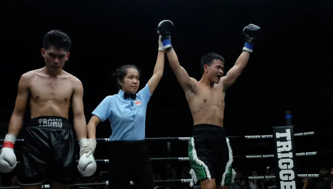 Nguyễn Văn Hải thắng thuyết phục tại "Ngòi nổ quyền anh – Trigger Promotion 5"- Ảnh 4. Nguyễn Văn Hải thắng thuyết phục tại "Ngòi nổ quyền anh – Trigger Promotion 5"- Ảnh 4.