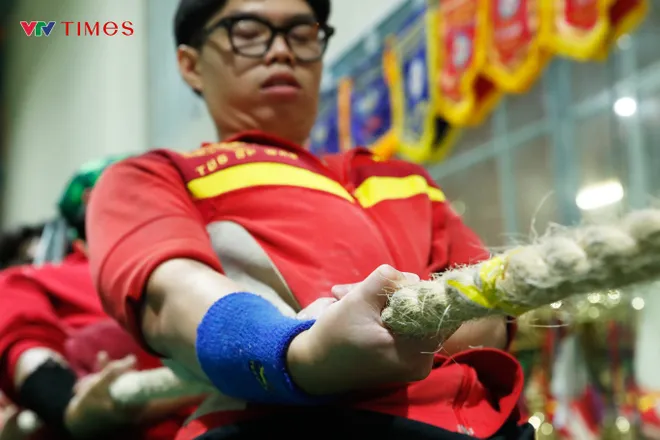 Một buổi tập của ĐT kéo co Việt Nam chuẩn bị cho SEA Games 33- Ảnh 4.
