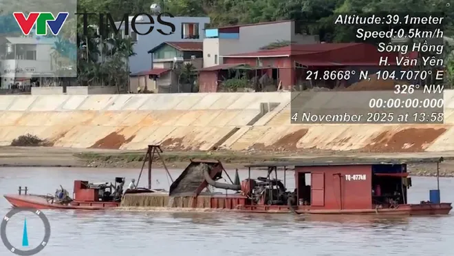 Sông Hồng đoạn qua Mậu A – Xuân Ái (Lào Cai): Khai thác cát ngày đêm, ai chịu trách nhiệm? - Ảnh 1.