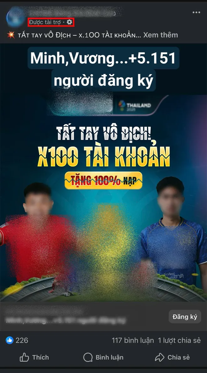 Quảng cáo cờ bạc, cá độ tràn lan trên mạng xã hội - Ảnh 2.