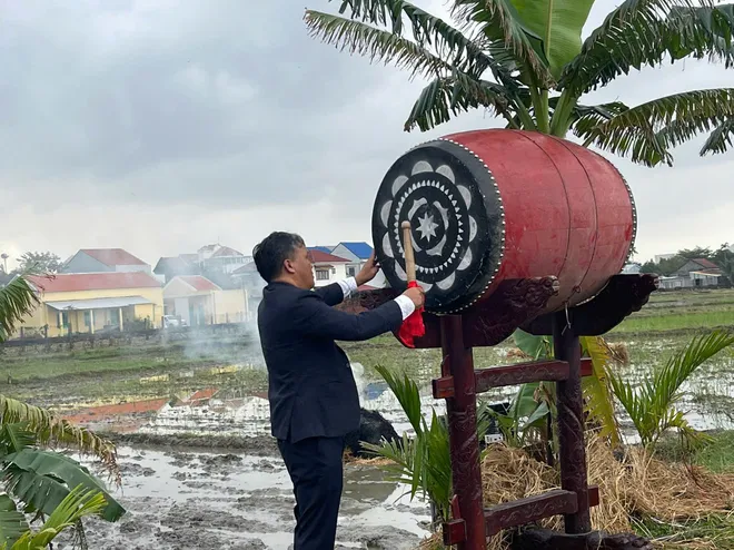 Đ&agrave; Nẵng: Kh&aacute;ch T&acirc;y h&agrave;o hứng cưỡi tr&acirc;u, "lội b&ugrave;n" cấy l&uacute;a tại Lễ hội xuống đồng 2026 - Ảnh 9.