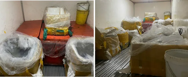 Tạm giữ hơn 580 kg thủy sản kh&ocirc;ng r&otilde; nguồn gốc tại Đồng Nai- Ảnh 1.