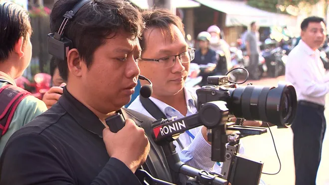 Hậu trường điểm cầu cực Nam của chương tr&igrave;nh bầu cử "Ng&agrave;y hội non s&ocirc;ng" - Ảnh 7.