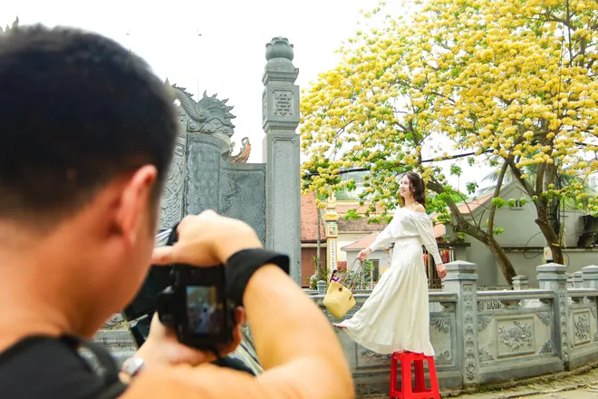 Say đắm m&ugrave;a hoa b&uacute;n rực rỡ giữa l&ograve;ng H&agrave; Nội, người d&acirc;n n&ocirc; nức đổ về check-in - Ảnh 12.