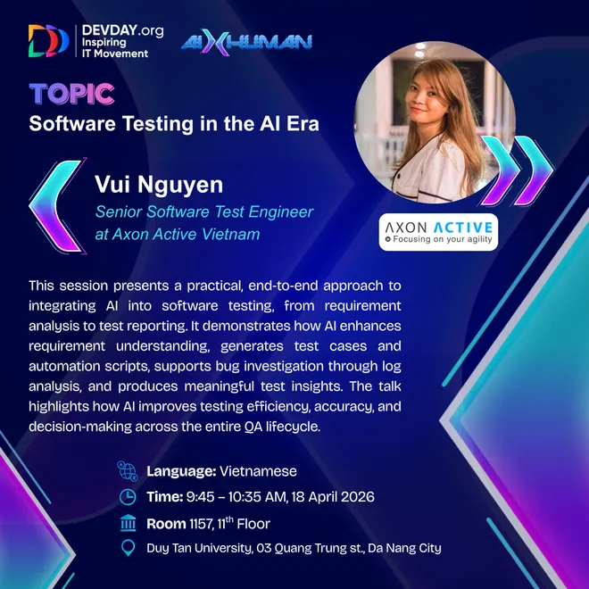 Lịch tr&igrave;nh Devday Đ&agrave; Nẵng 2026 c&ugrave;ng những gương mặt diễn giả uy t&iacute;n- Ảnh 6.