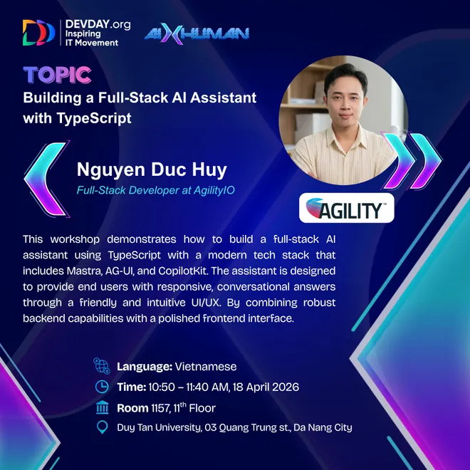 Lịch tr&igrave;nh Devday Đ&agrave; Nẵng 2026 c&ugrave;ng những gương mặt diễn giả uy t&iacute;n- Ảnh 4.