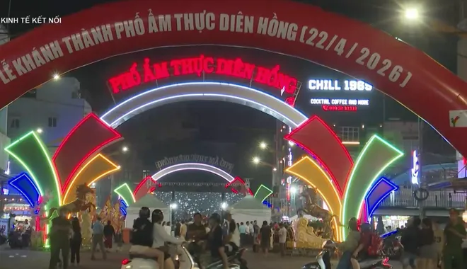 Phố Ẩm thực Di&ecirc;n Hồng - Điểm nhấn mới của kinh tế đ&ecirc;m phố n&uacute;i Gia Lai- Ảnh 1.