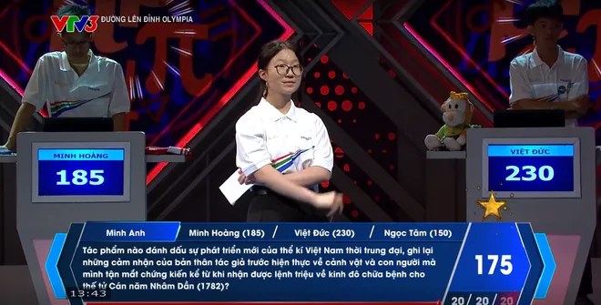 Nữ sinh Hà Nội lội ngược dòng ngoạn mục tại Đường lên đỉnh Olympia - Ảnh 10. Nữ sinh Hà Nội lội ngược dòng ngoạn mục tại Đường lên đỉnh Olympia - Ảnh 10.