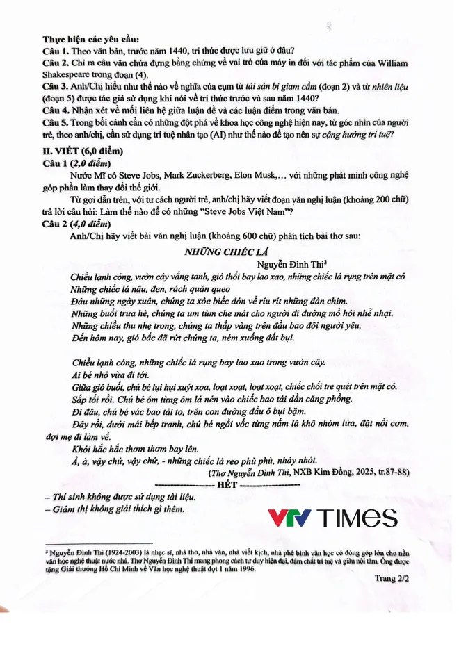 Bộ GD-ĐT l&yacute; giải về cụm từ 'Steve Jobs Việt Nam' trong đề Ngữ văn - Ảnh 3.