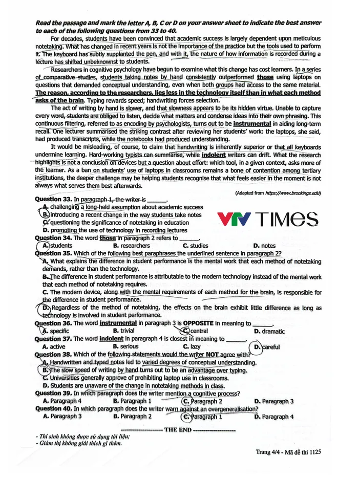 Đề thi Tiếng Anh tốt nghiệp THPT 2026 giảm độ khó, tiếp tục đánh giá năng lực sử dụng ngôn ngữ - Ảnh 4.
